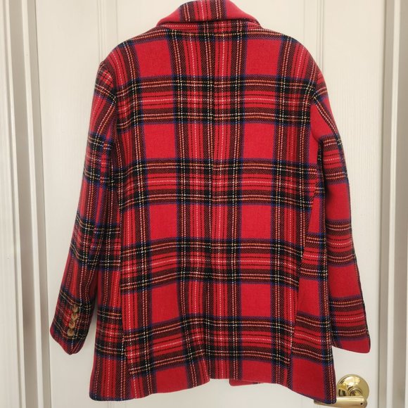 NWT Something Navy Plaid Tartan Blazer Coat "Marley" - Picture 7 of 16